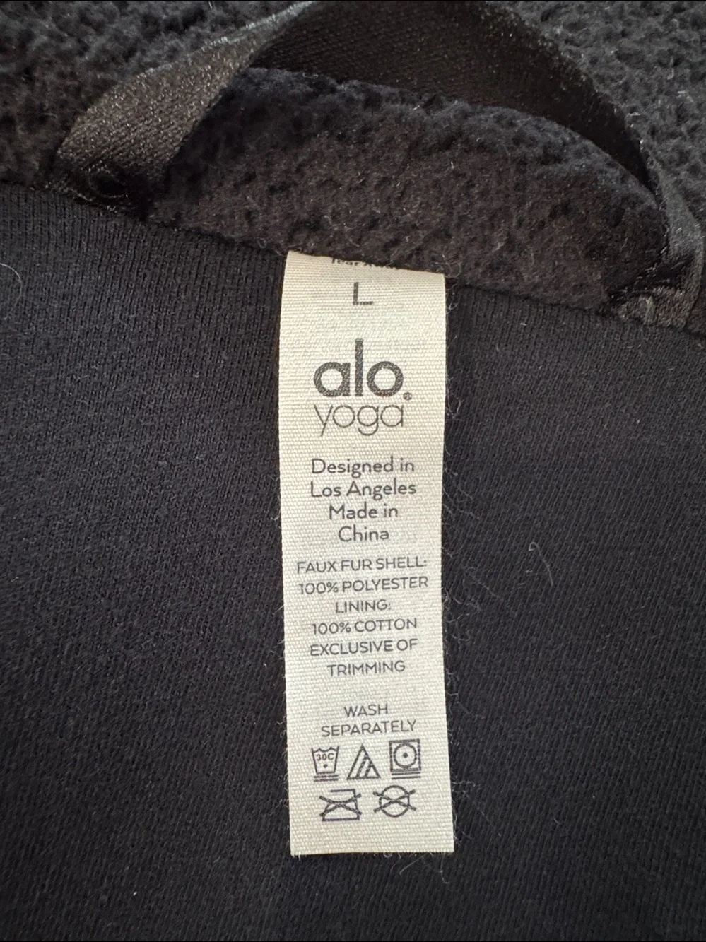 ALO Yoga Black Teddy Sherpa Jacket